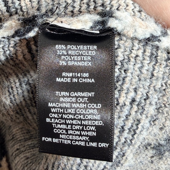 Frye Tan Black Aztec Southwestern Print Cardigan Sweater Duster Long SIZE S - Picture 11 of 16